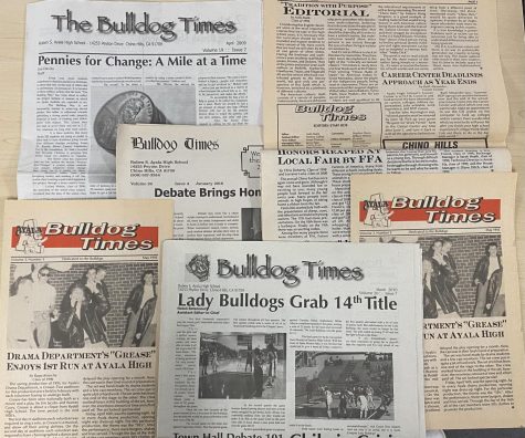 Publications of the Bulldog Times when editions were physically printed.