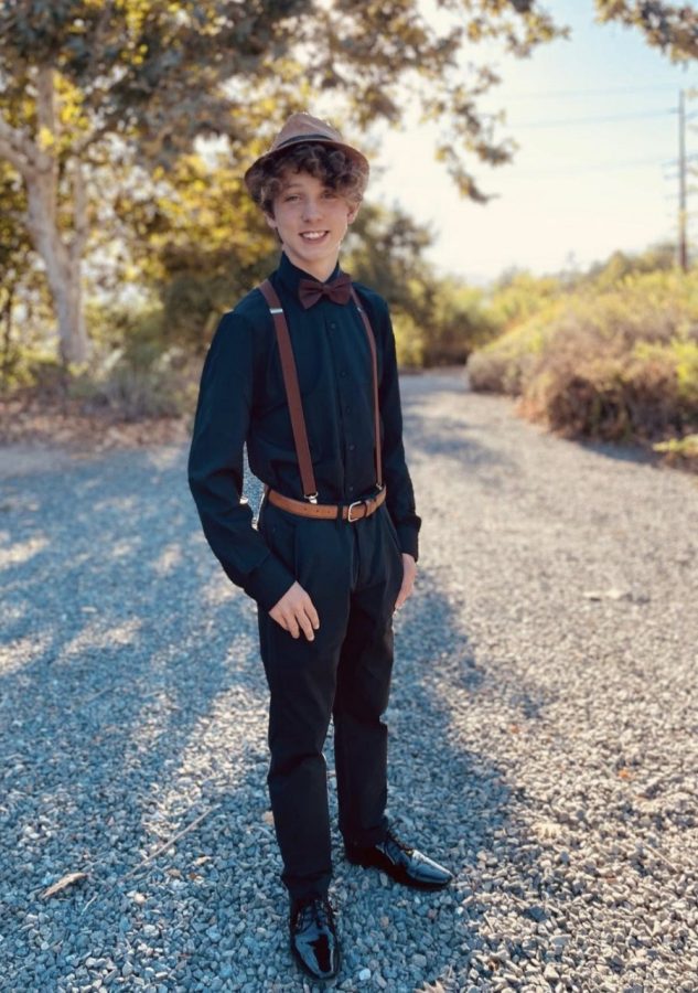 Jacob Harper (10) posing prior to 2022s Homecoming Dance.