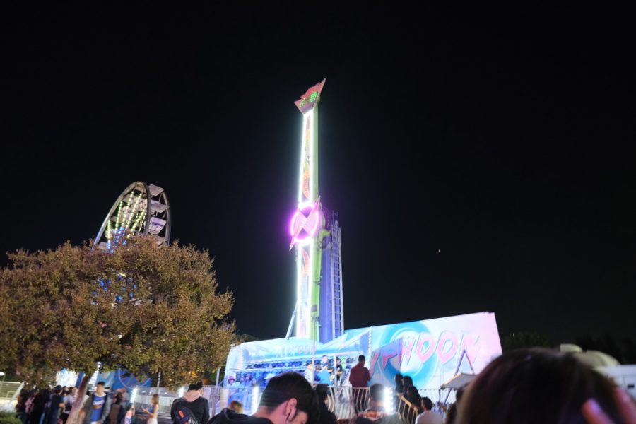 The Typhoon is a fan favorite ride during the bustling nights at the Harvest Festival. 