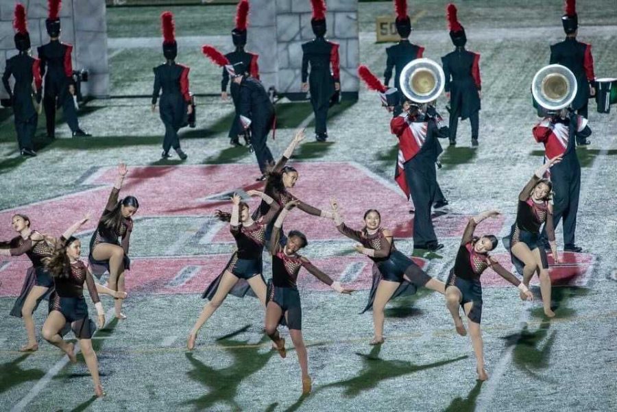 Ayala Colorguard performs in the 15th annual Music in Motion