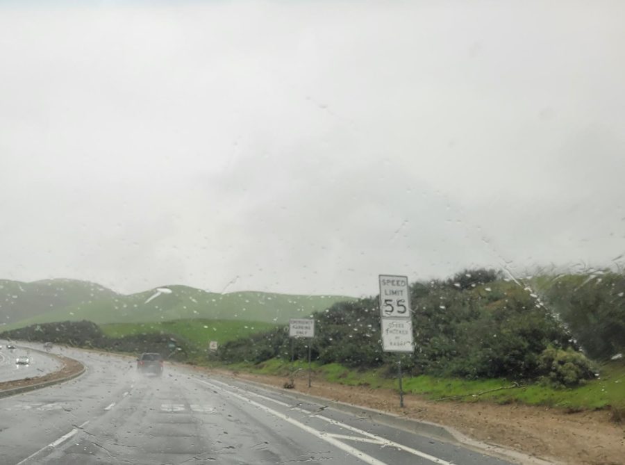 Rain+turns+a+normally+dry+canyon+on+Grand+Avenue+near+Longview+Drive+to+a+stunning+green+view+across+the+city.+