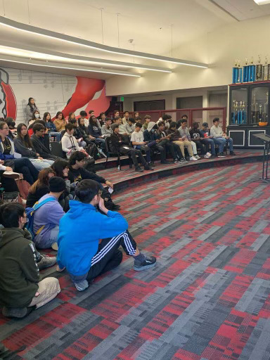  Outreach for Christ gathers in the Choir Room as they host their event: "Light of the World". This event was an outreach that was open to the entire Ayala community, hoping to share the Christian faith with students.