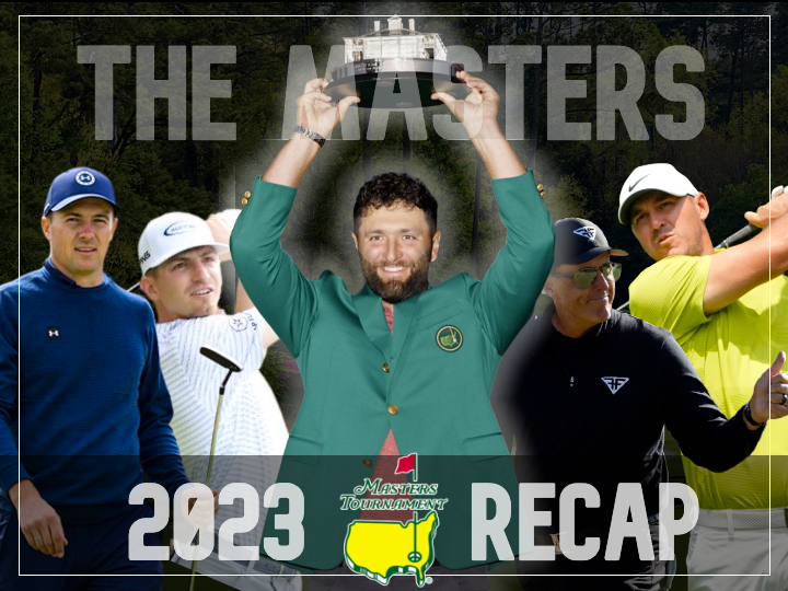 On+April+9%2C+Jon+Rahm+is+declared+the+2023+Masters+champion.+%5Bfrom+left+to+right%5D+Golfers+Jordan+Spieth%2C+Sam+Bennett%2C+Phil+Mickleson%2C+and+Brooks+Koepka+also+compete+in+the+Masters%2C+hoping+to+secure+a+major+win.