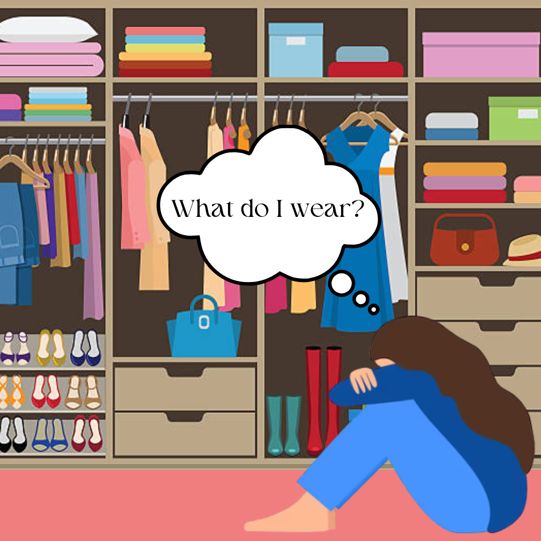 A young woman sits on the floor of her closet, indecisive on an outfit for school, while contemplating whether to break the rules for the schools dress code and be in style, or follow the guidelines and be forced to wear clothes she does not feel good in. This is the experience many girls face at our school, but more broadly, around the United States.