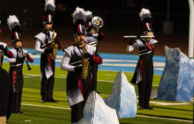Ayala+Band+and+Colorguard+%28BAC%29+performs+at+the+annual+Bands+of+American+%28BOA%29+regional+competition.