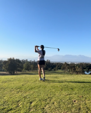 Priya makes her driver shot to start off the hole on a good start. Priya knows that she has to try hard to meet her goals in golf, but she realizes that school always comes first. “Make sure that all school always comes first and then golf but try to try your hardest in both,” Devine said. 