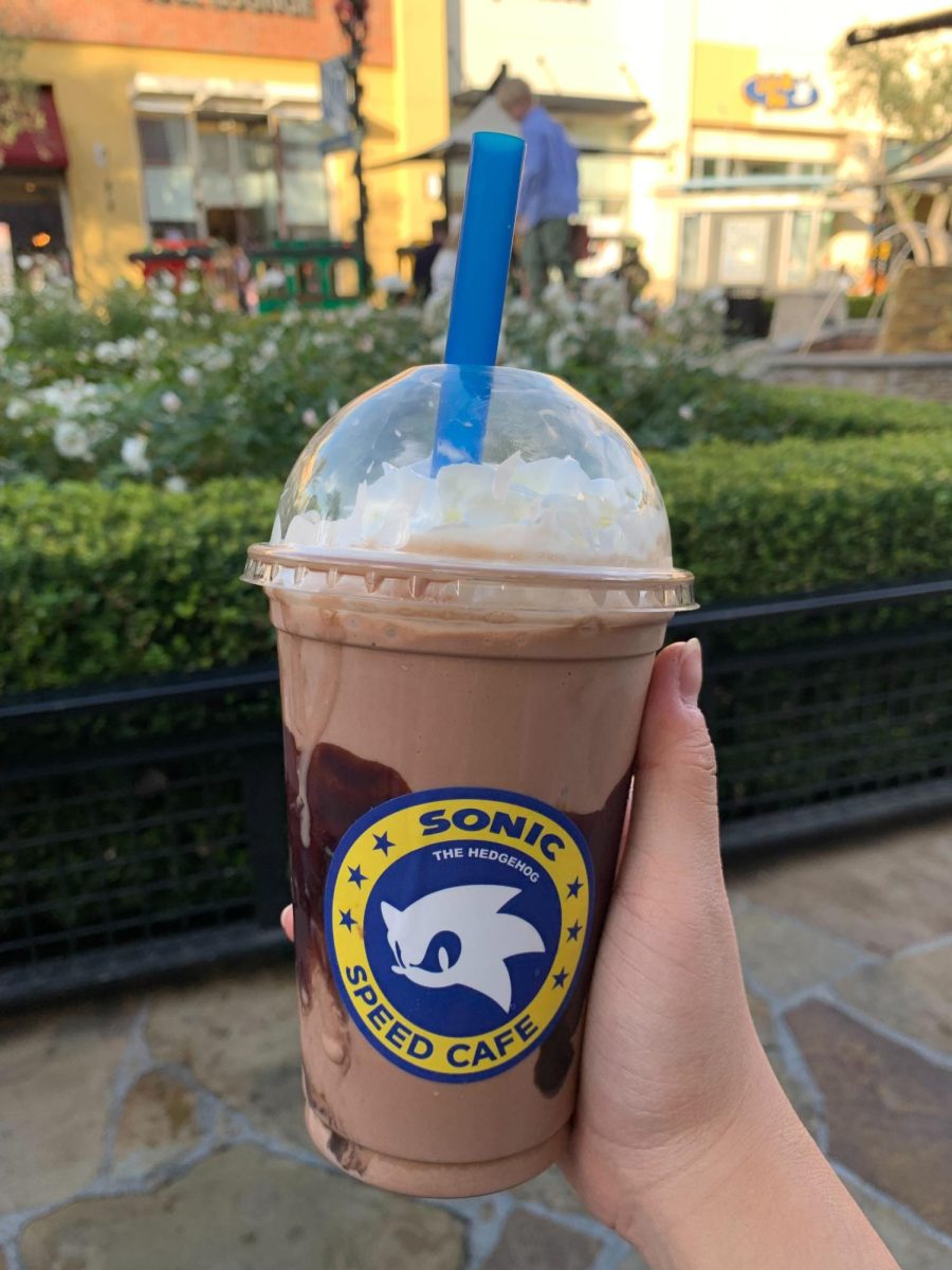 The Team Dark smoothie from Sonic Speed Cafe consists is based of the character Shadow.