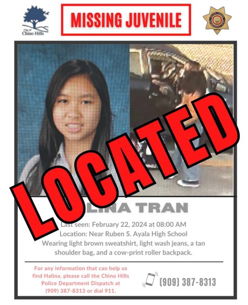 Halina Tran (10), who went missing on February 22, has been located and safely returned home.
