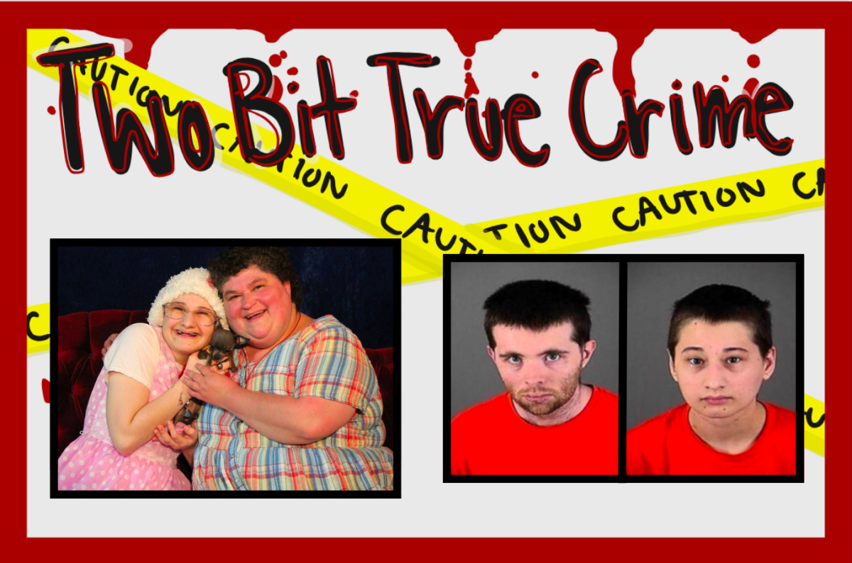 Dee Dee and Gypsy pictured on the right, and mug shots of both Gypsy Rose and Nicholas Godejohn.
