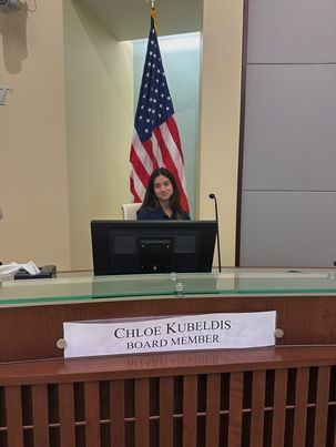 Kubeldis has spent time with both Baldrias and Nikaido as members of the Chino Hills Teen Advisory Board, a role she wished she had joined sooner, saying, "I realized like, 'Wow, I really love city government stuff. I wish I would have broadened my horizons [sooner]."