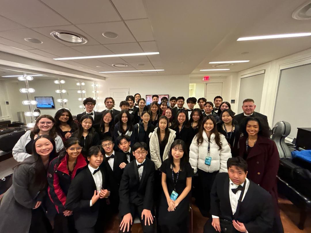 During this past Spring Break, Ayala Orchestra went to New York to participate in Carnegie Halls Sound of Spring Festival. Seen here, Ayala string orchestra smiles bright as they get ready to perform their set concert pieces.