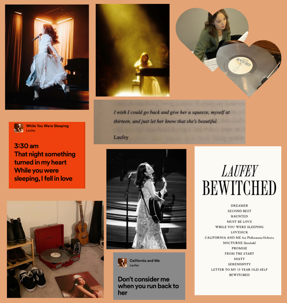 Released on April 26, 2024, Laufey has added three new songs to her original album Bewitched, as she reminisces on her past romances and childhood memories.