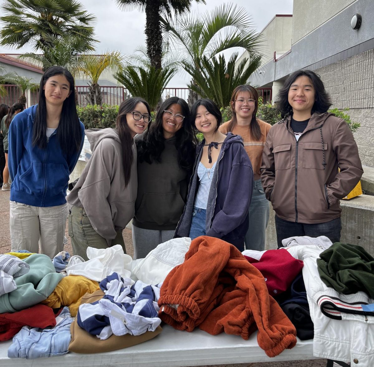 Although the school year is coming to an end, YIELD Pair club continues to engage students through the coordination of bonding activities that aid areas in need.  Pictured (left to right): Rachel Chen (9), Maiah Torres (11), Katelyn Chang (11), Charlene Cheng (11), Abigail Banh (11), Jeremiah Park (11)