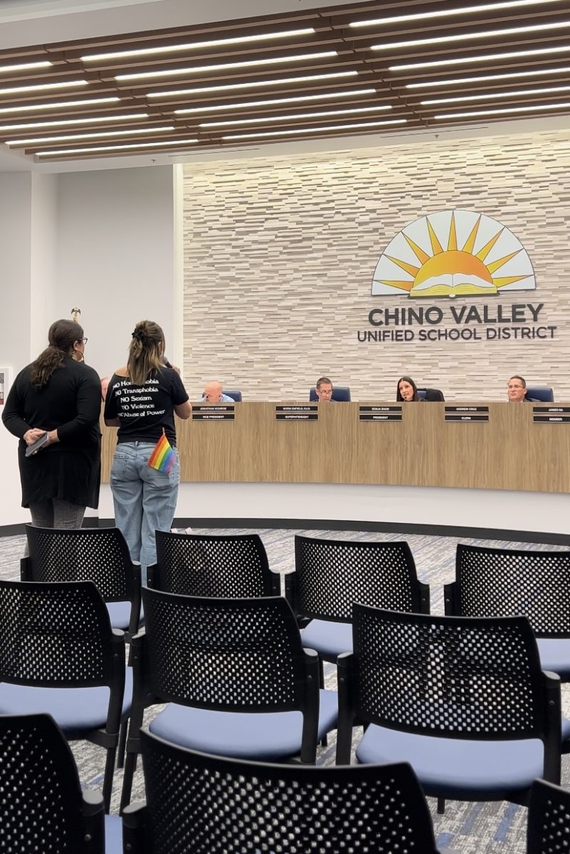 CVUSD teacher Mrs. Natalie Cooney and former CVUSD student Madison Kaylor expressed concerns on the effects of the "No Deception" policy. Both speakers were interrupted by President Shaw and not given their full time to speak.