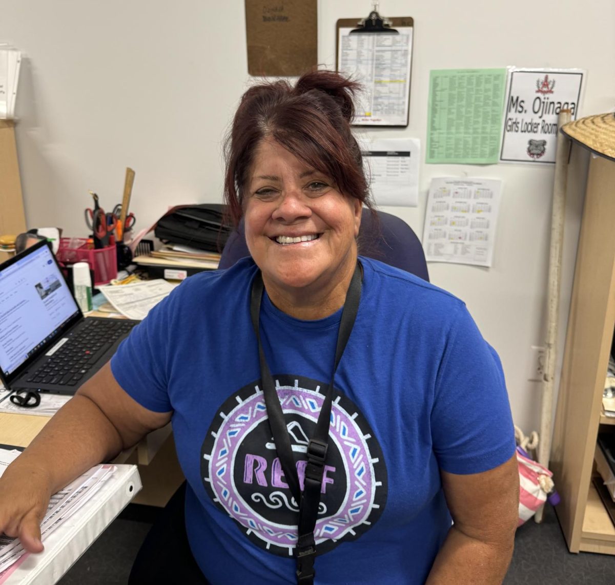 Teaching as a PE teacher during the day and coaching tennis girls by noon, Coach Paulette Ojinaga's hard working spirit helps lead her students to victory through either good grades or winning games.