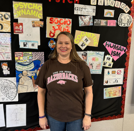 Ms. Koenig has a wall of the many psychological theories throughout human history on the wall of her classroom.