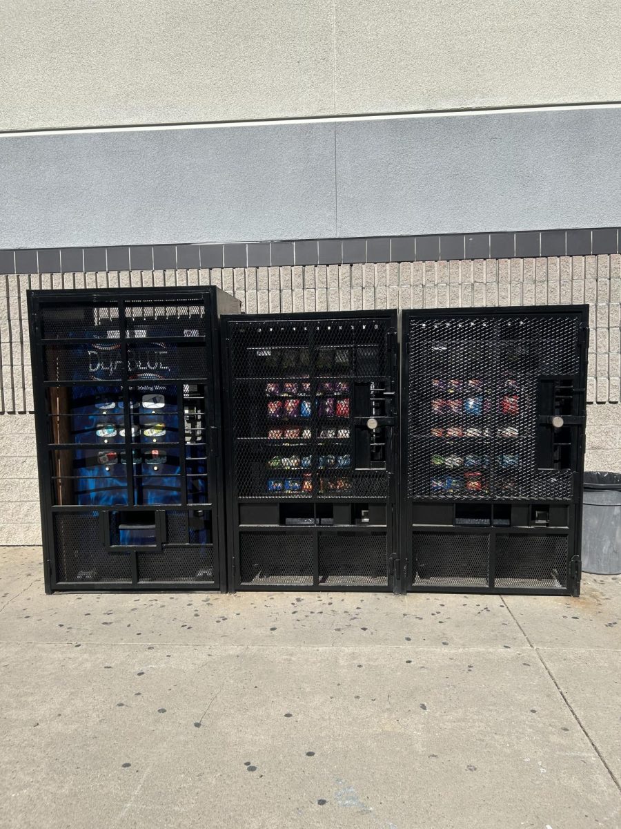 Spread around school are the noticeably giant machines with colorful snacks put on the glass. They are usually available all school day long.