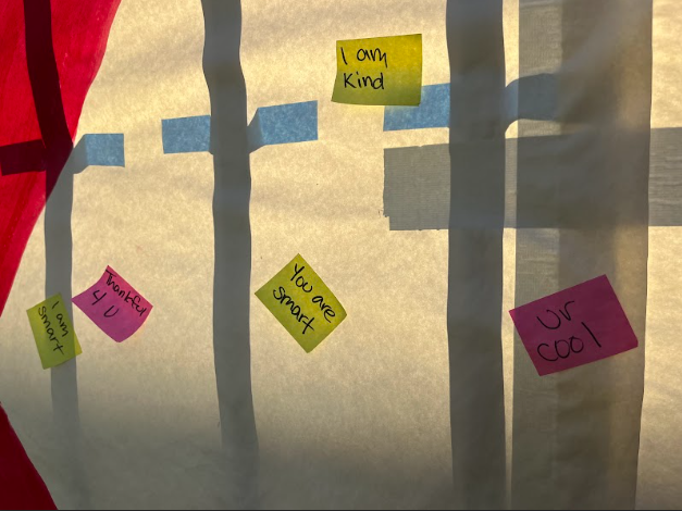 During kindness week, which was from Monday November 18 to Friday November 22, Renaissance put up a poster spelling "Kind" with notes attached to show appreciation to students. 