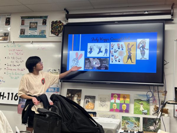 Concepcion presents a breakdown of the characters of Disney’s “Zootopia.” Focusing on the main character of the movie, Judy Hopps, Concepcion shows the club the concept art or drafts that showcase the development of the fictional character.