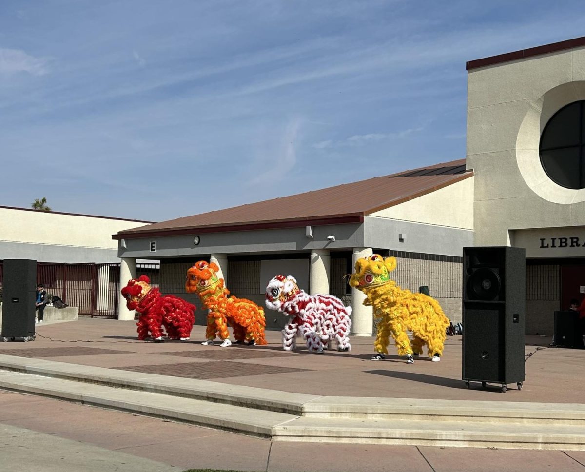 The Chinese Club performed a lion dance in front of the library stage on Friday. The performance brought together students to learn about Chinese culture and to celebrate Lunar New Year. 