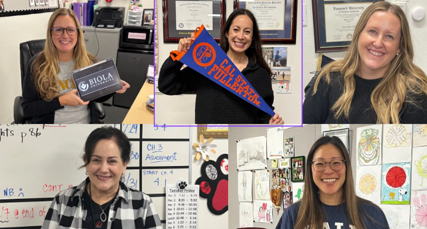 Teachers across campus share their colleges which range from Cal State Fullerton to UCLA.