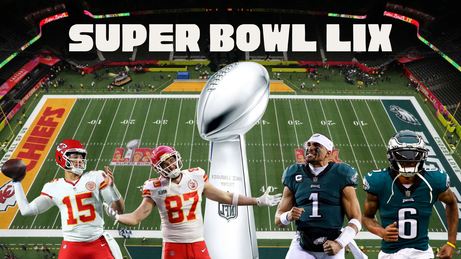 This year's Super Bowl game consisted of the Kansas City Chiefs against the Philadelphia Eagles. 