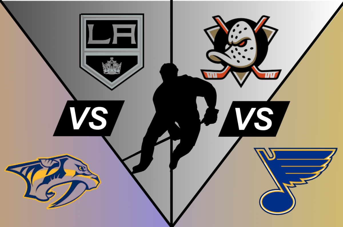 The L.A. Kings faced Nashville's Predators, and the Anaheim Ducks faced St. Louis's Blues.