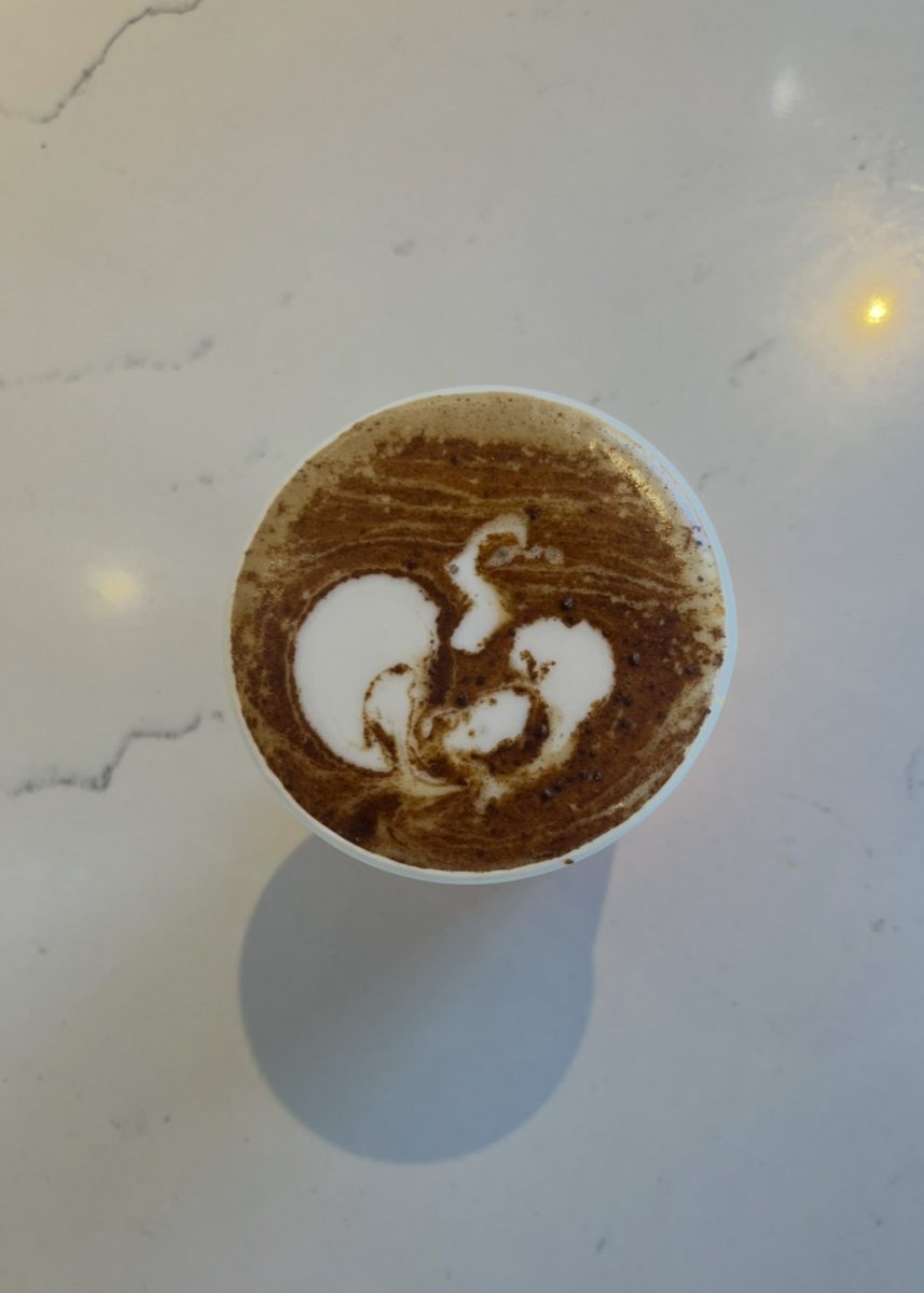 Pictured is a pumpkin spice latte from Klatch Coffee, a classic in this cozy season. Paired with their house milk, a creamy blend of cashew and coconut is like a warm hug that shields you from the harsh winds that autumn brings.
