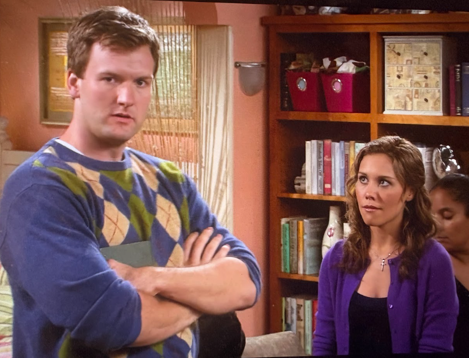 Jaime Tintor (left) acting on the CBS show, "Rules of Engagement." His past career as an actor has prepped him to truly make a difference at Ayala's Drama Program.