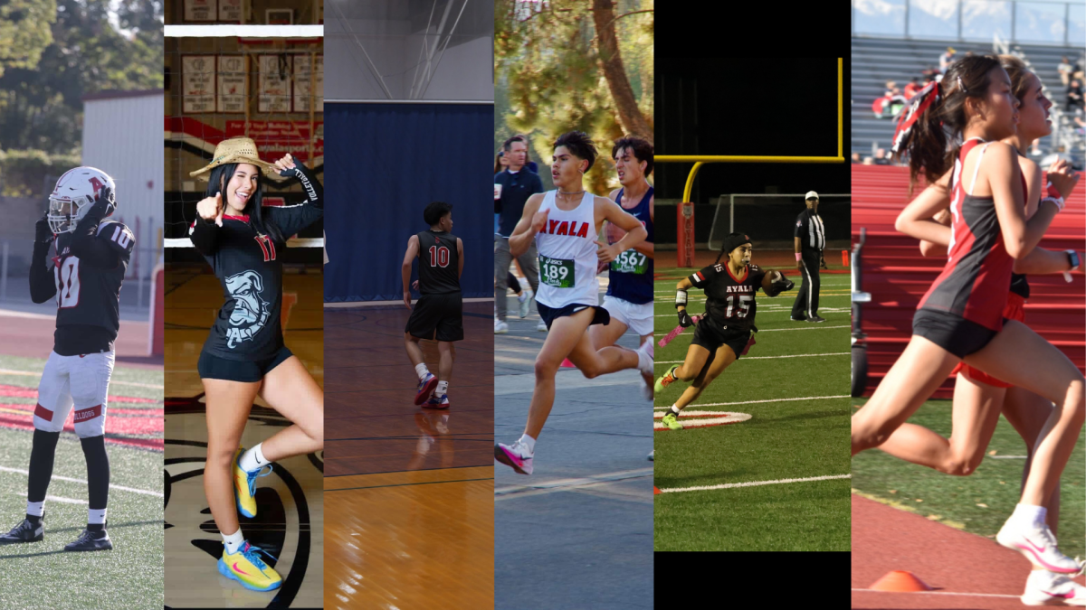 From left, Sameer Asad (10), Evelyn Farias (11), Isiah Dolloso (12), Zachary Paz (11), Nevaeh Lima (12), and Olivia Kim (11) in action with their shoes. Each sport requires different types of footwear, but it is the athlete that adds their own distinctive personality to their shoes.