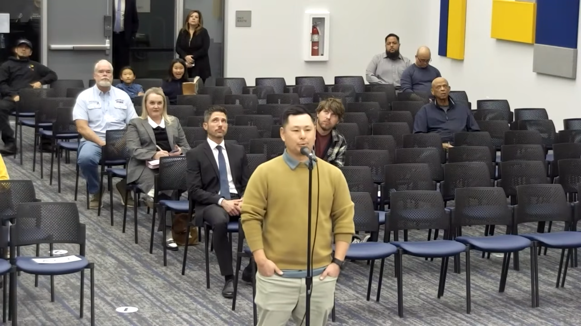 A concerned parent during open comments inquiring about an ICE incident, requesting the school district to keep parents informed.