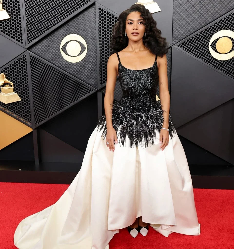 Olivia Dean shining in her custom Chanel gown.