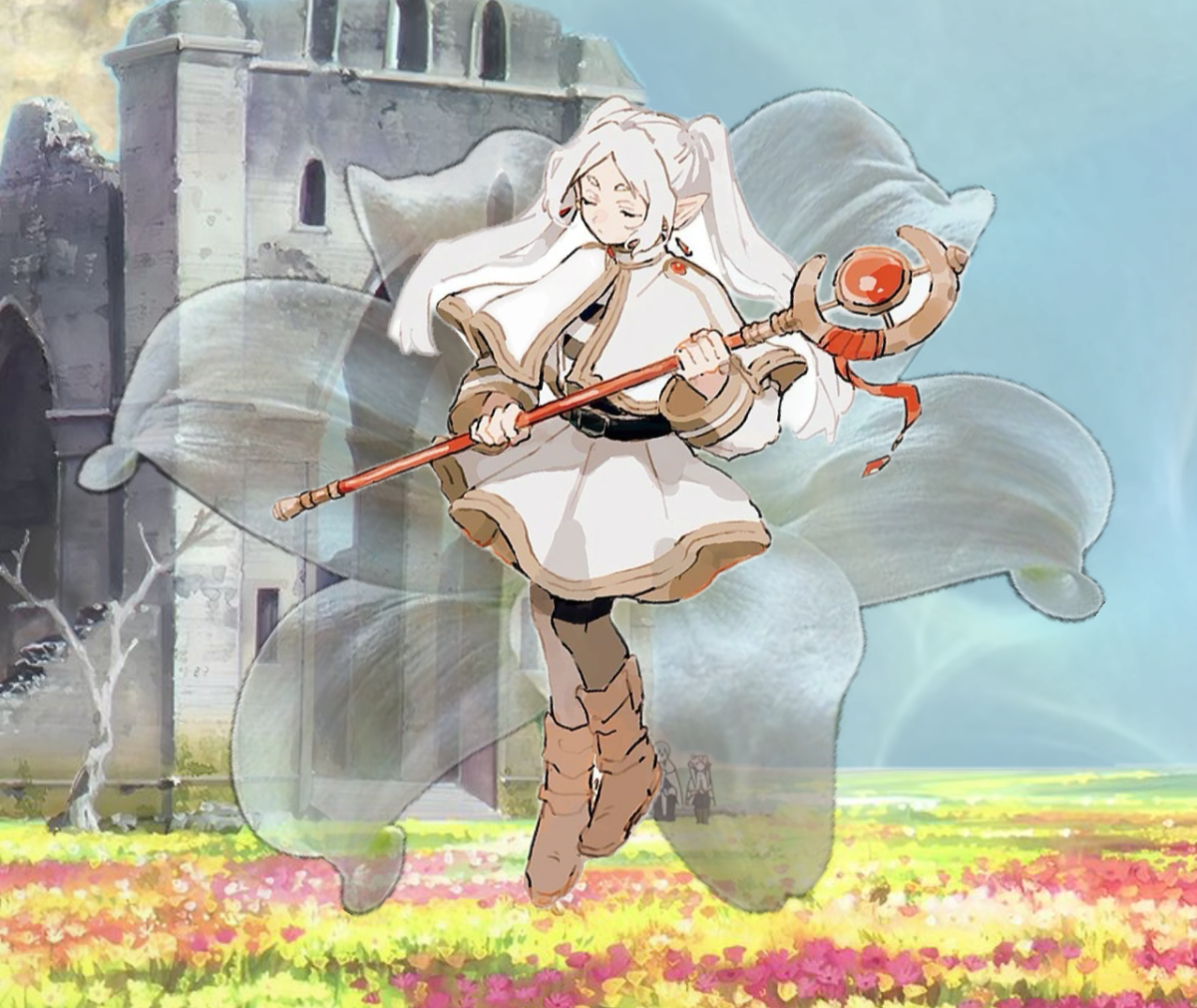 Frieren the Mage is the protagonist of one of the best anime currently in production. each minute detail enhances the story's portrayal of the remembrance of human life.