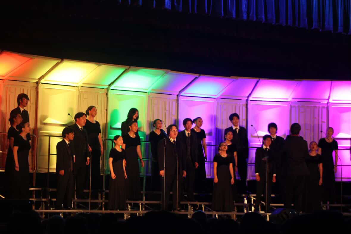 The Ayala Choir Company's Vocal Ensemble performs one of their songs, "True Colors," telling the story of being able to just express yourself truly. Additionally, part of the proceeds for this concert went to Children's Hospital of Orange County. 