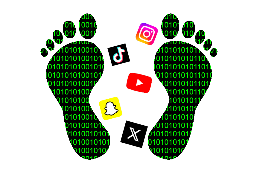 A digital footprint is a trail you leave behind when you interact with the internet. It often can reflect who you are.