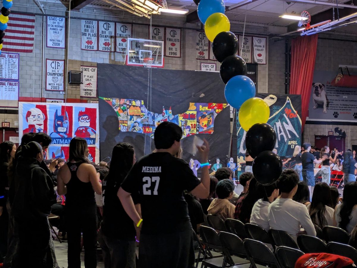 The centerpiece of the rally decorations was a massive banner proudly displaying the bat signal. It was a product of hours of leadership students' hard work, all in order to make the last rally of the year a memorable one.